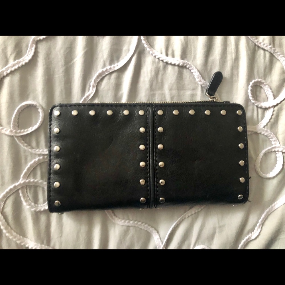 Michael Kors Black Studded Leather Wallet